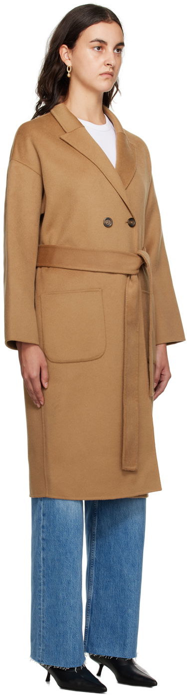 Plašči Anine Bing Anine Bing Dylan Double-Breasted Wool Coat Rjava | A-01-4001-200, 4