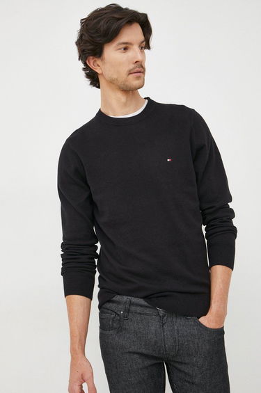 Pleteni pulover Tommy Hilfiger Sweater Črna | MW0MW28046.9BYY, 0