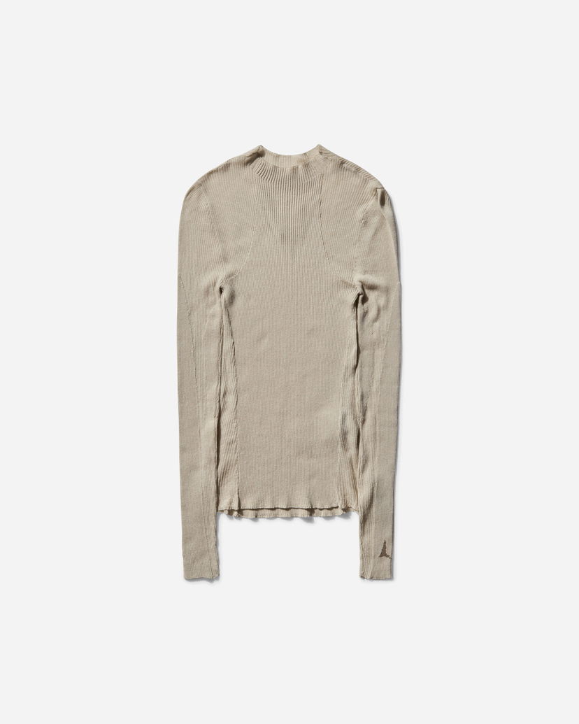 Pleteni pulover ROA Sheer Knit Longsleeve Top Bež | RBWW042YA18 WTH0002