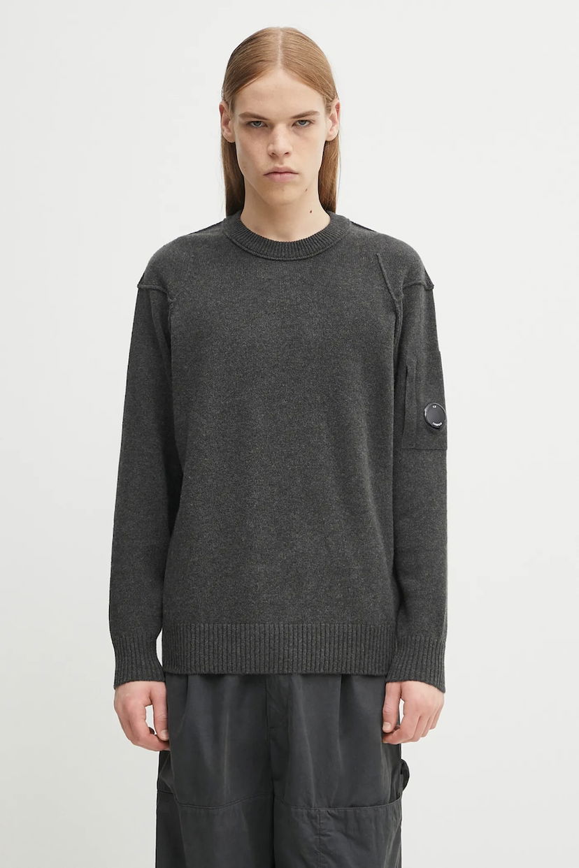 Pleteni pulover C.P. Company C.P. Company Wool Sweater Siva | 19CMKN707A110149A