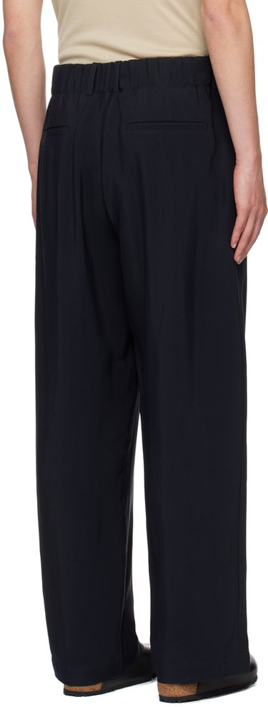 Hlače Studio Nicholson Studio Nicholson Noam Pleated Trousers Mornarica | NOAM SNM - 1186, 2