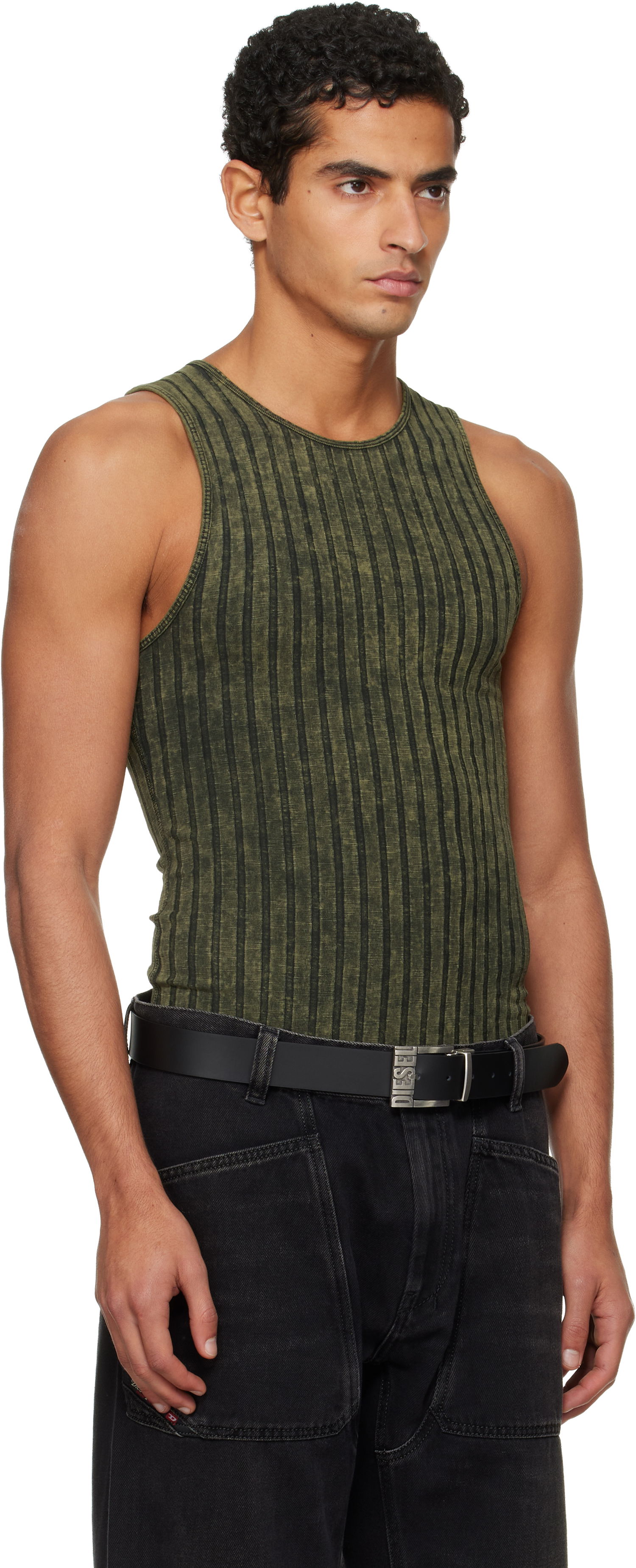 Majica brez rokavov Diesel Ribbed Distressed Tank Top Zelena | A21574-0DCCB-5EU, 1