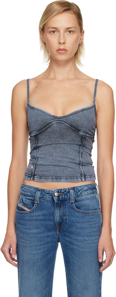 Krop-top Diesel Distressed Denim T-Ony Camisole Top Modra | A18361 0KIBY, 0