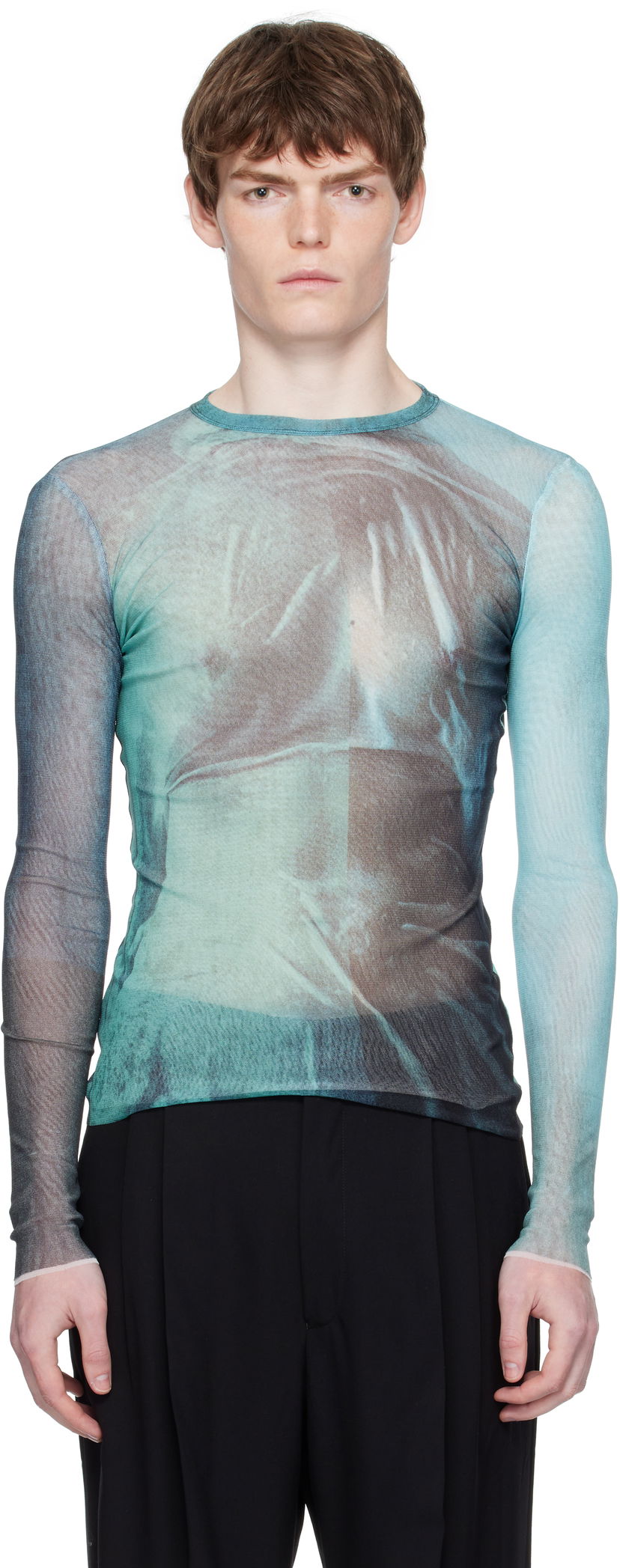 Majica Jean Paul Gaultier Jean Paul Gaultier 'The Water' Long Sleeve Top Zelena | 25/03-W-TO310-M004P-5557