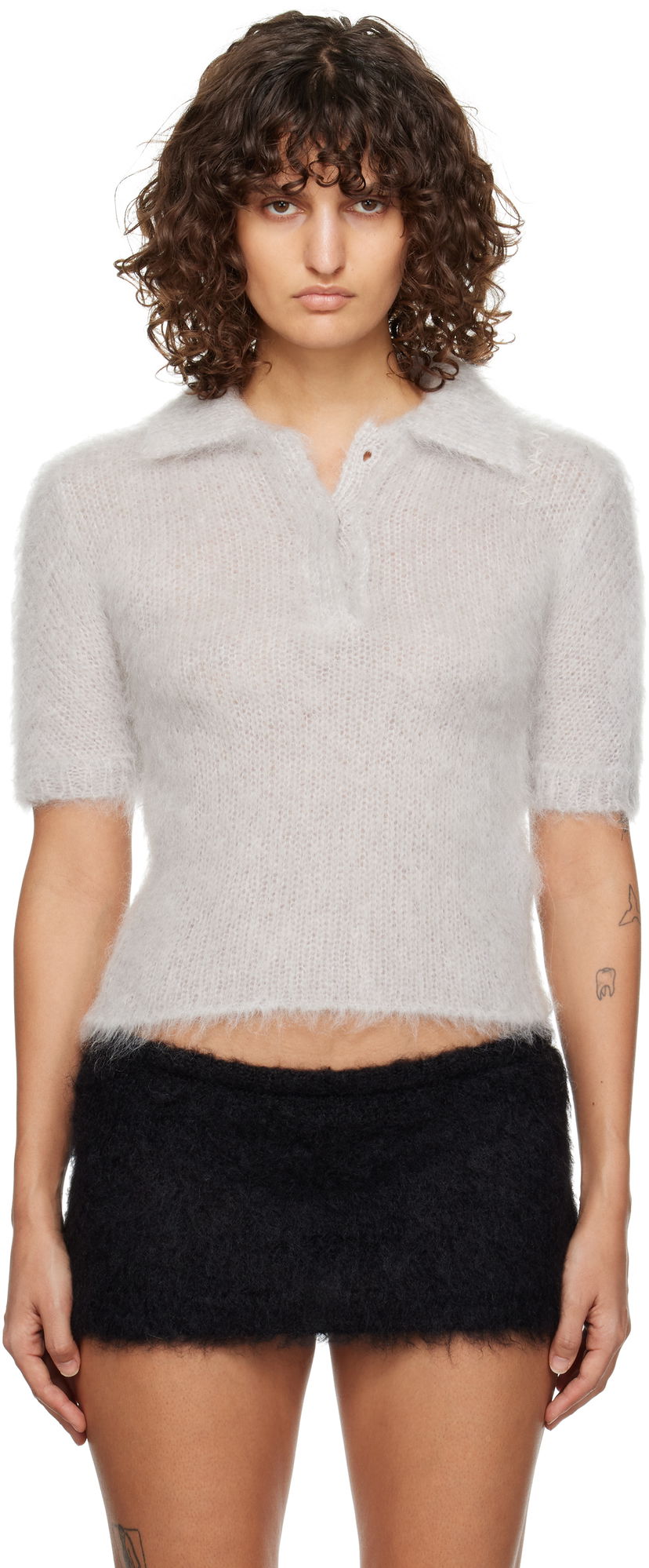 Polo majica Marni Fuzzy Polo Siva | POMD0039E0 UFU172