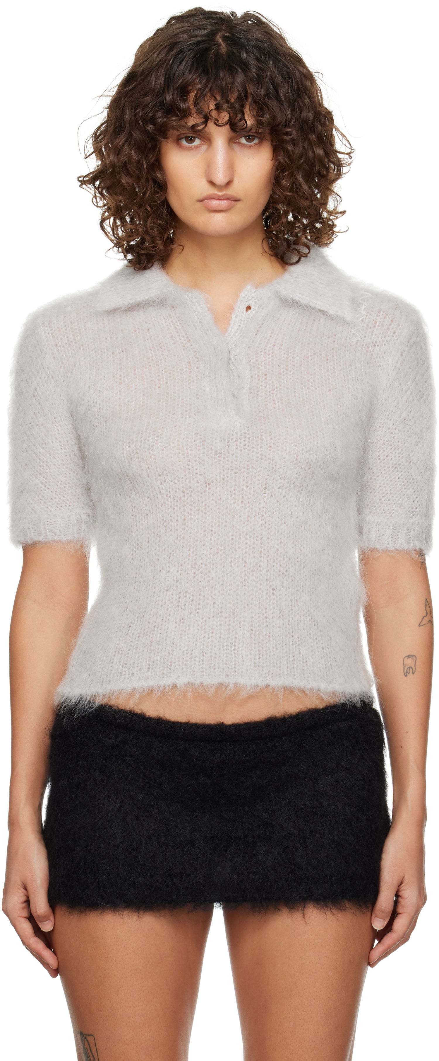 Polo majica Marni Fuzzy Polo Siva | POMD0039E0 UFU172, 0