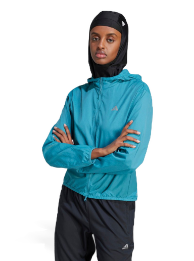 Vetrovka adidas Originals Run It Windbreaker Turkizna | IL8604