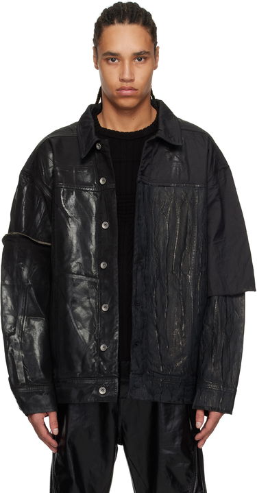 Jakna Rick Owens Rick Owens DRKSHDW Hollywood Jumbo Worker Denim Jacket Črna | DU01E3761 COMW1, 0