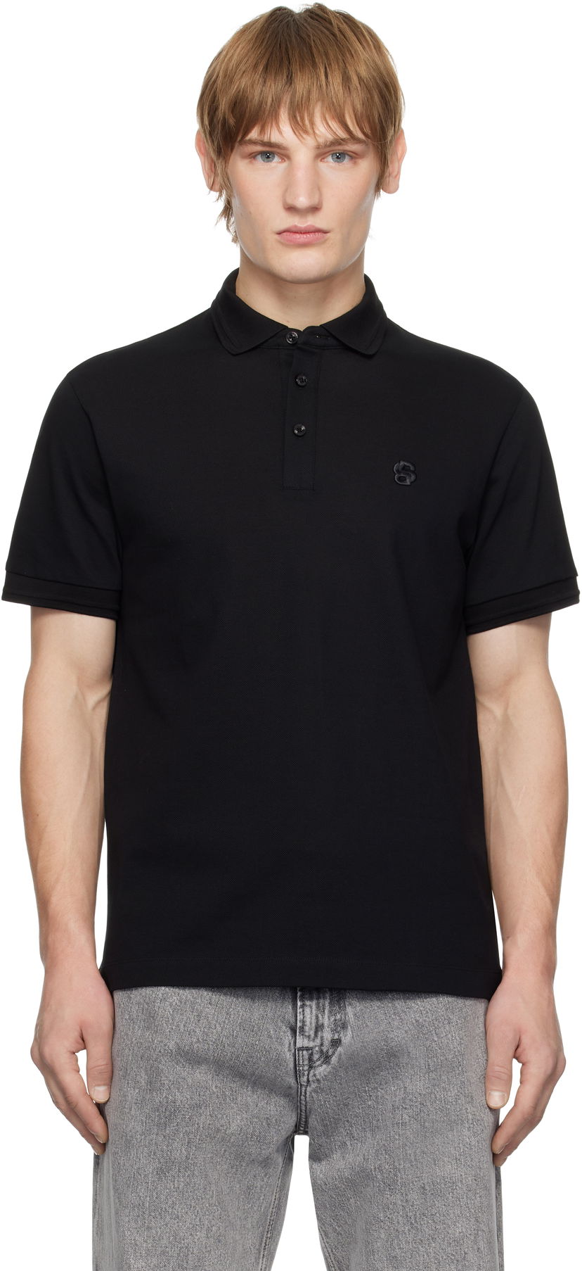 Polo majica BOSS Monogram Polo Shirt Črna | 50533355