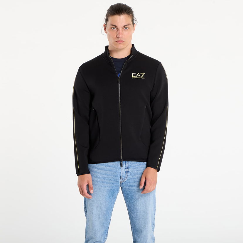 Pulover Emporio Armani EA7 Emporio Armani Train Gold Label Zip-Up Sweatshirt Črna | 7M000670AF14146UC001
