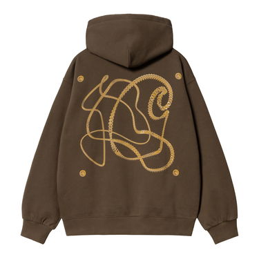 Pulover Carhartt WIP Hooded Charm Link Sweatshirt Rjava | I034423_9, 1