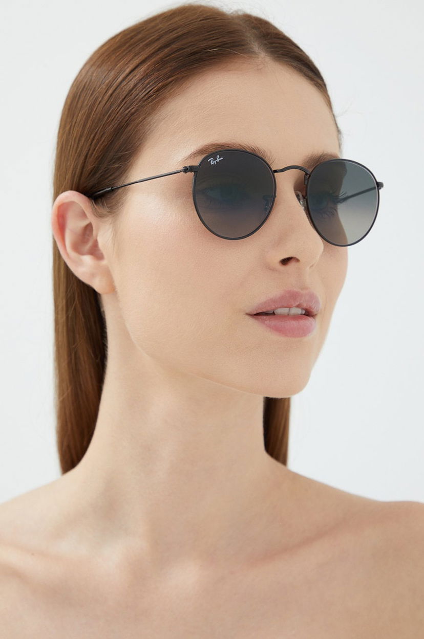 Sončna očala Ray-Ban Ray-Ban Round Metal Sunglasses Črna | 0RB3447N.002/71.53.D