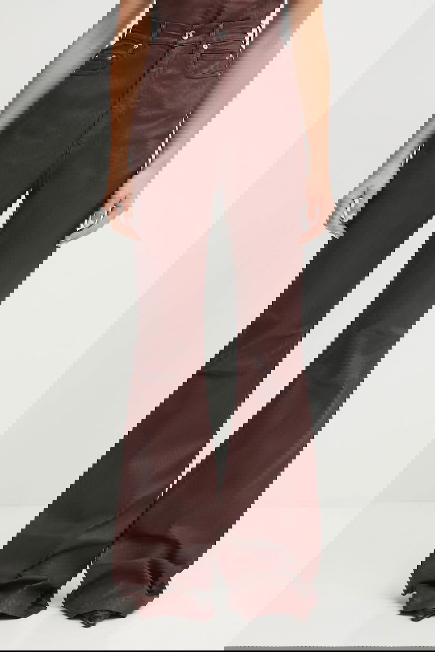 Kavbojke Rick Owens Rick Owens DRKSHDW Bolan Bootcut High Waist Jeans Bordo | DS02E7311.SDSW, 0