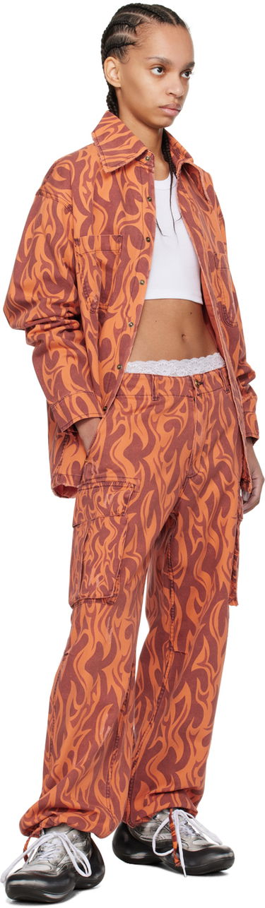 Srajce ERL ERL Flame Print Jacket Oranžna | ERL08J012, 3