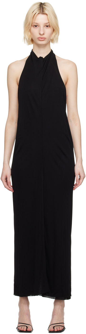 Obleke The Row Brynlee Maxi Halter Dress Črna | 6990-K487