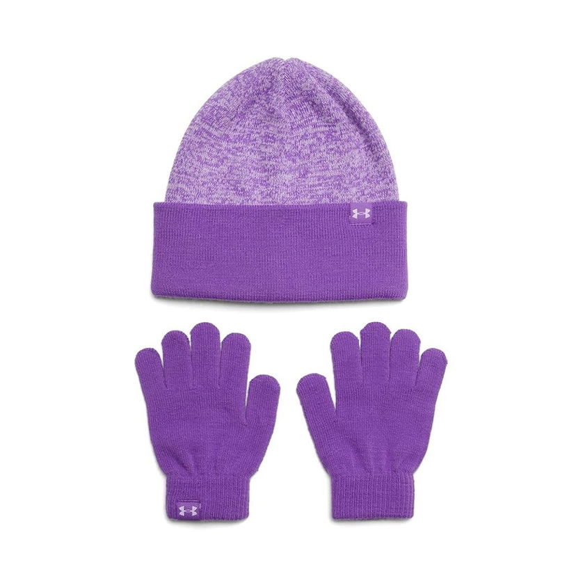Rokavice Under Armour Under Armour Combo JR Beanie and Gloves Set Lila | 1386642-525