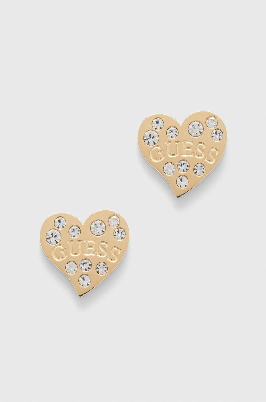 Uhani GUESS Guess Heart Stud Earrings Kovinski | JUBE02.176JW, 0