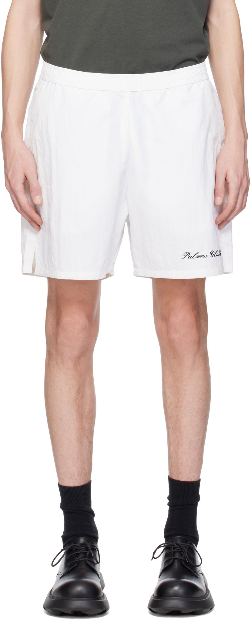 Kratke hlače Palmes Palmes Global Tennis Shorts Bela | P65-0016-001