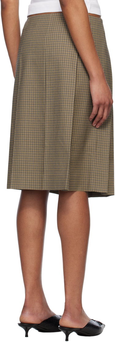 Krila We11done We11done Checkered Pleated Midi Skirt Rjava | WD-SK0-25-262-W-BG, 2