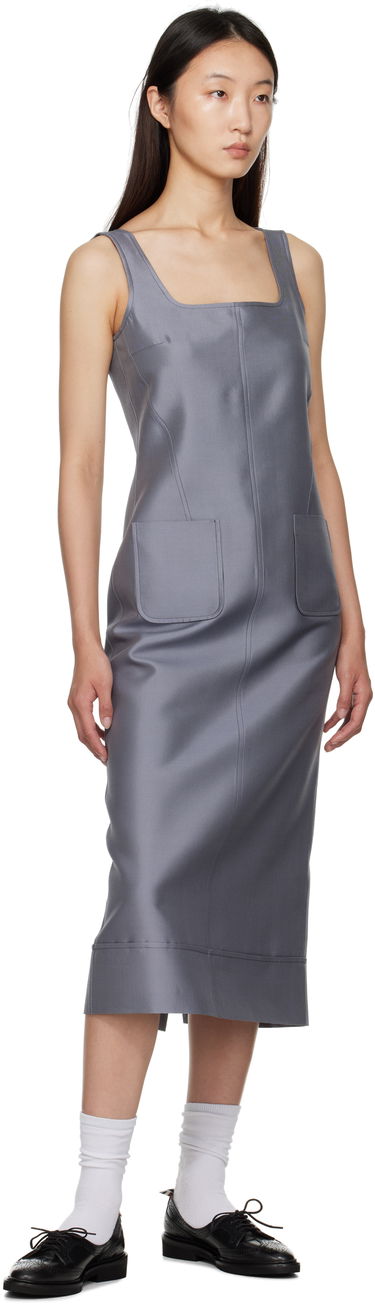 Obleke Thom Browne Thom Browne Column Maxi Dress Siva | FDSF20A-F0989, 3