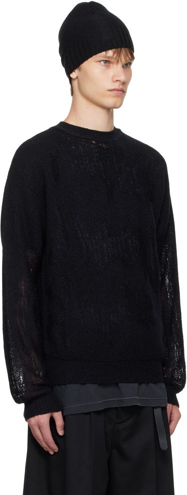 Pleteni pulover Ann Demeulemeester Ann Demeulemeester Kamillo Oversize Sweater Črna | B0013187-KN070-099, 1