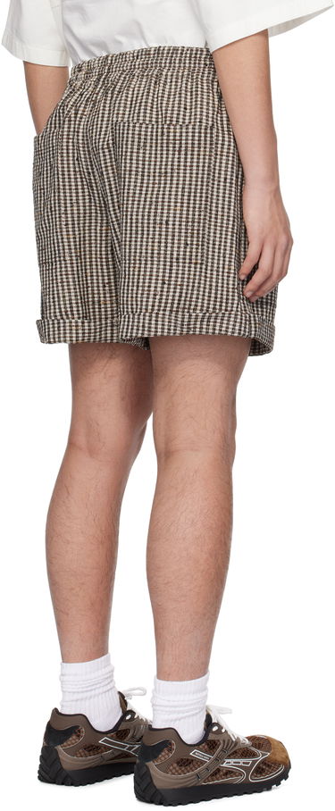 Kratke hlače Bottega Veneta Men's Checkered Shorts Rjava | 816886V4YF09133, 4