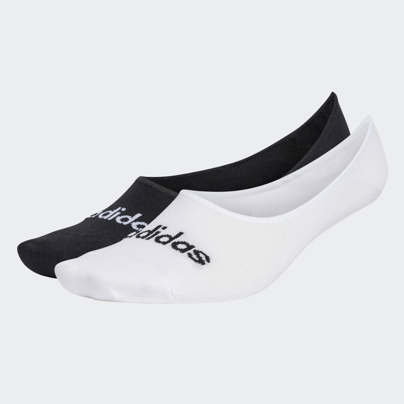 Nogavice adidas Performance Thin Linear Ballerina No-Show Socks - 2 Pairs Bela | HT3448