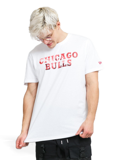 Majica New Era NBA Photographic Wordmark Tee Bulls Bela | 12869842