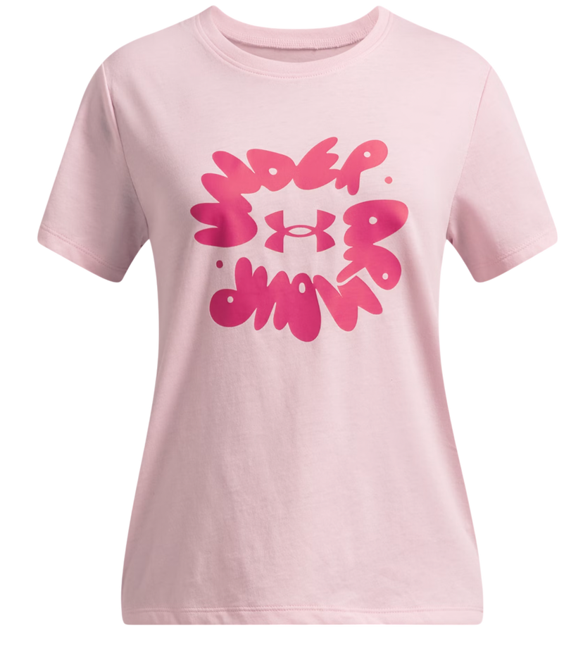 Majica Under Armour Under Armour Bubble Wordmark Short Sleeve T-Shirt Roza | 1389765-100