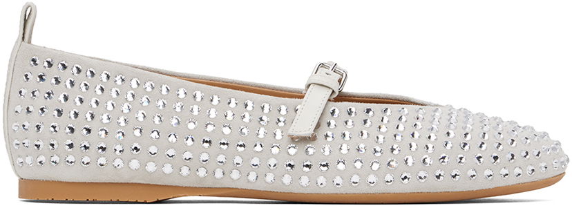 Nega čevljev JW Anderson JW Anderson Suede Mary Jane Ballerina Flats Siva | ANW43052A 20093