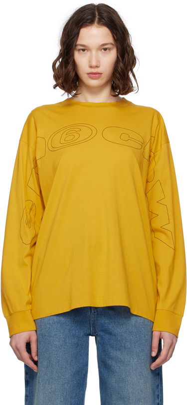 Majica Maison Margiela MM6 Maison Margiela Long Sleeve T-Shirt Rumena | SH0NH0017 S24312, 0