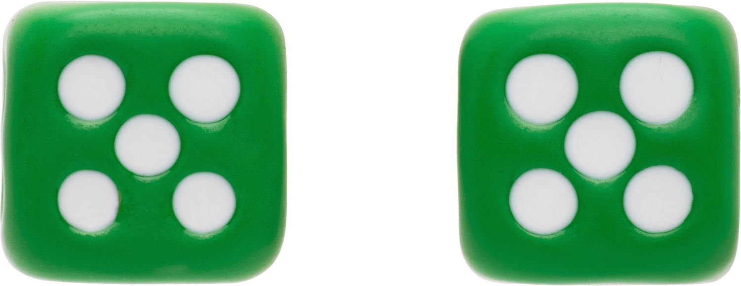 Uhani VEERT VEERT 'The Enamel Dice' Earrings Zelena | OR03GREEN, 0