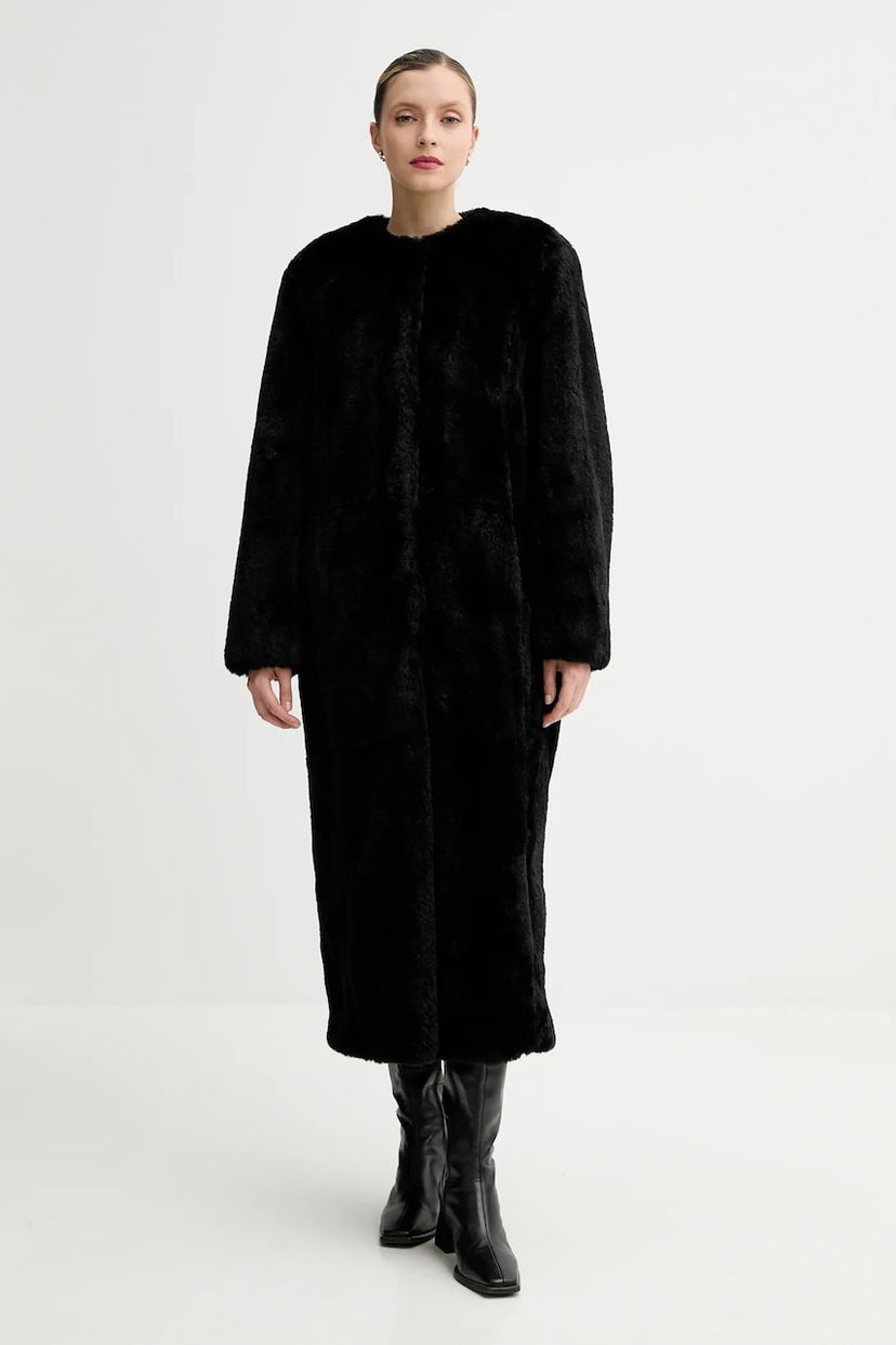 Plašči STAND STUDIO Long Faux Fur Coat Gracelyn Črna | 66578.9415