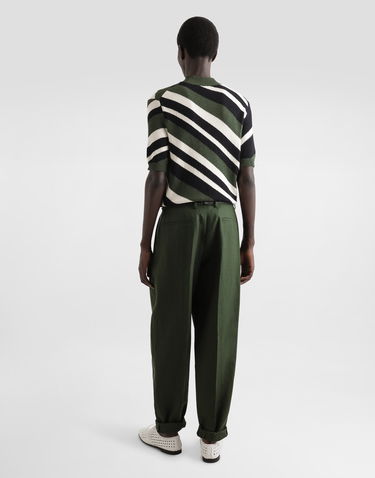 Pleteni pulover Dolce & Gabbana Dolce & Gabbana Striped Mock-Turtleneck Sweater Zelena | GXW54TJFMMSV9647, 2