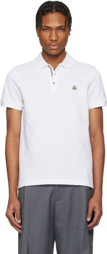 Polo majica Moncler Moncler Logo Patch Cotton Polo Bela | K10918A0003084556, 0