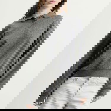 Polo majica Samsoe Samsoe Sadory Long Sleeve Polo Top Siva | F25400107-CLR001804, 2