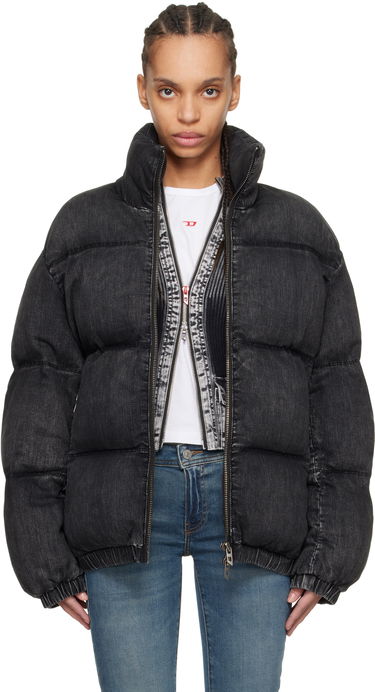 Puhovka Diesel Diesel W-Mons-A Denim Puffer Jacket Črna | A16077 0ABCB, 0