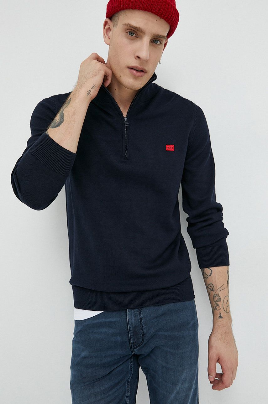 Pleteni pulover BOSS Sweater Mornarica | 50474164, 0