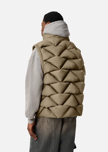 Telovnik AXEL ARIGATO Knit Geometric Quilted Puffer Vest Zelena | A3126001, 3