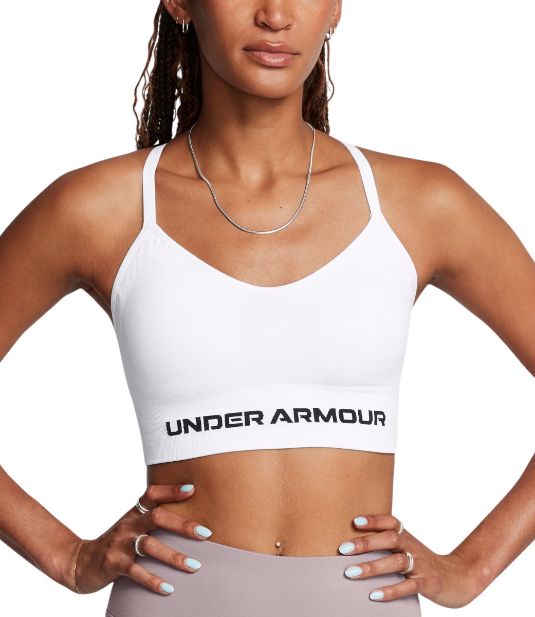 Modrček Under Armour Seamless Low Bra Bela | 1384417-100, 0