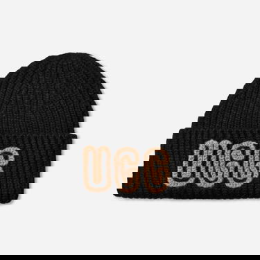 Beanie UGG Ribbed Beanie Črna | 102345-BLK, 0