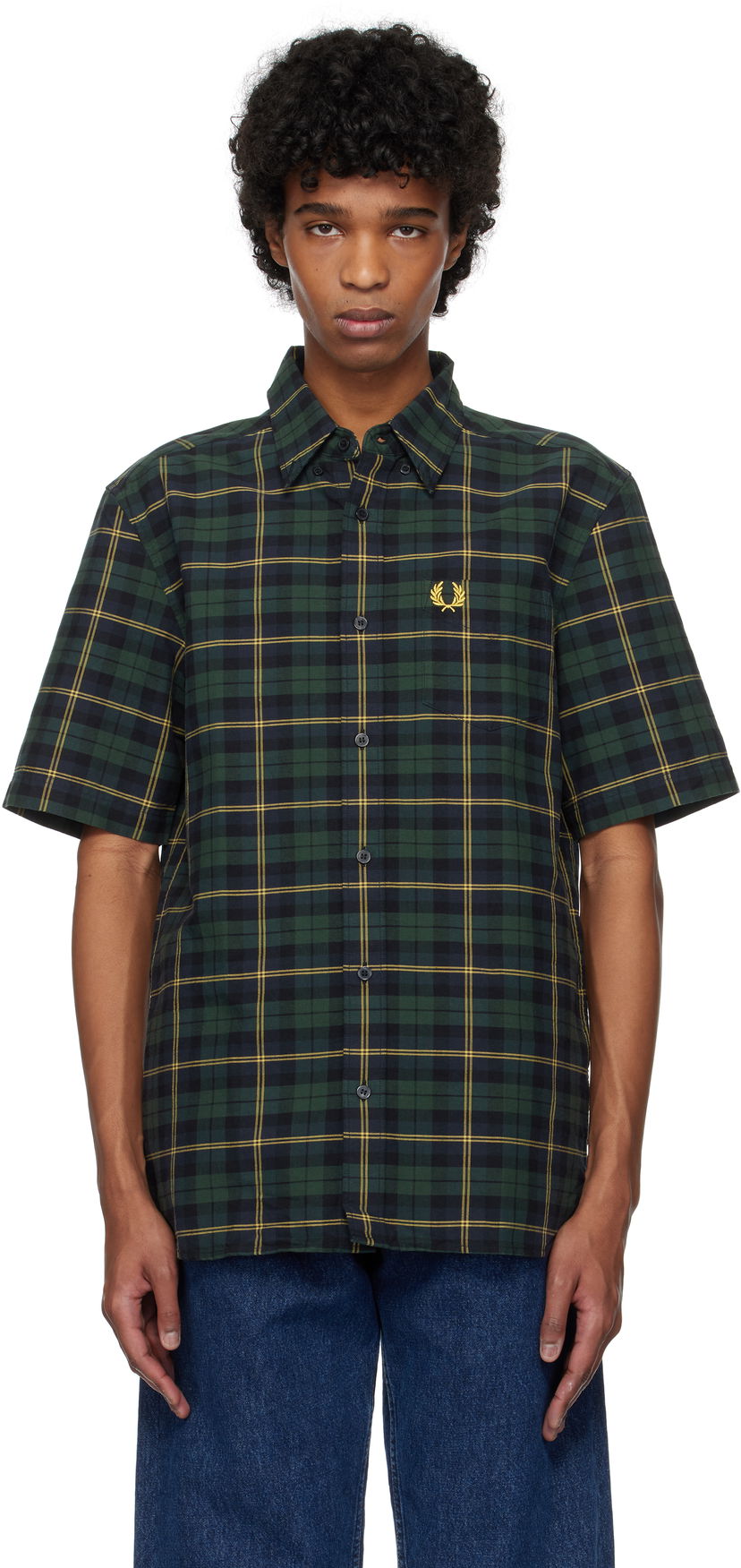 Srajce Fred Perry Fred Perry Tartan Oxford Shirt Zelena | M9627
