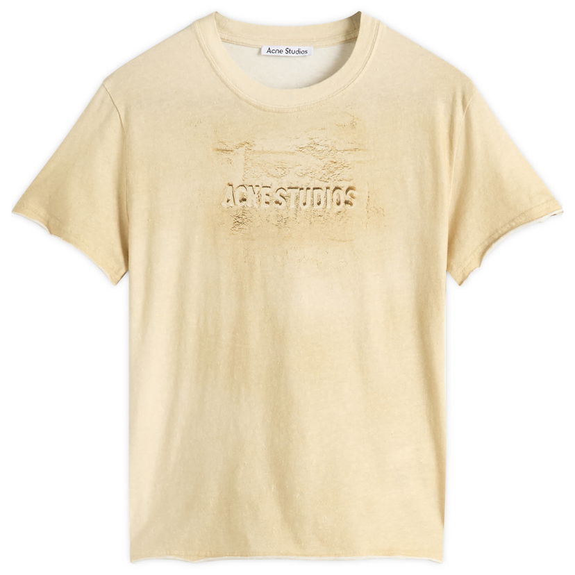 Majica Acne Studios Women's Short Sleeve T-Shirt, Size Large Bež | AL0472-AE0