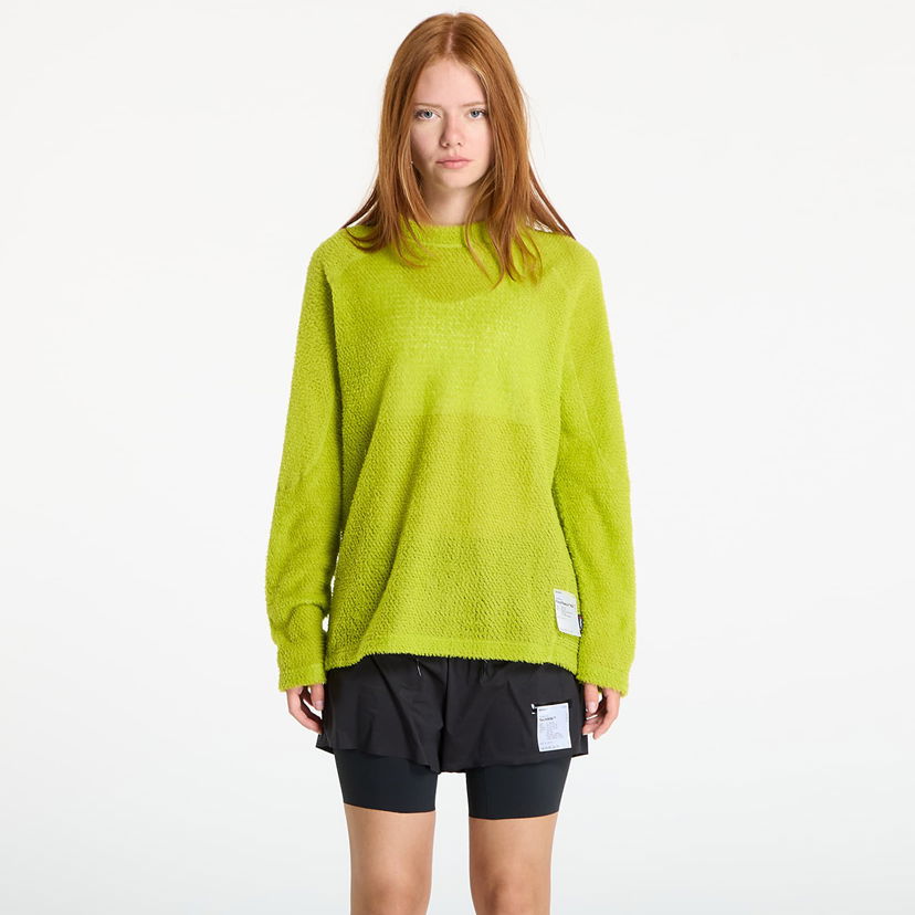 Pleteni pulover Satisfy Satisfy FuzzFleece AD Long Tee Zelena | 11067-GG