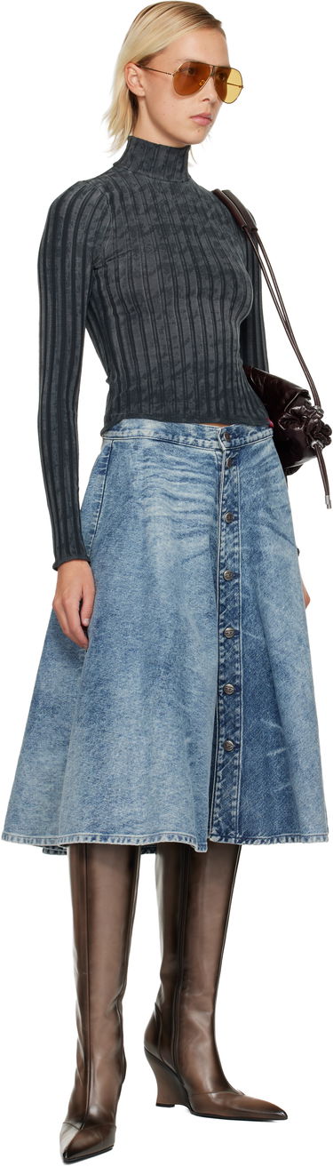 Pleteni pulover Diesel Ribbed Long-Sleeve T-Clawa Turtleneck Siva | A21603 0QKBU, 3