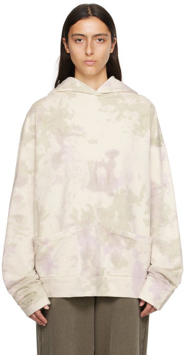 Pulover We11done Distressed Hoodie Bež | WD-TH3-23-758-U-IV, 0