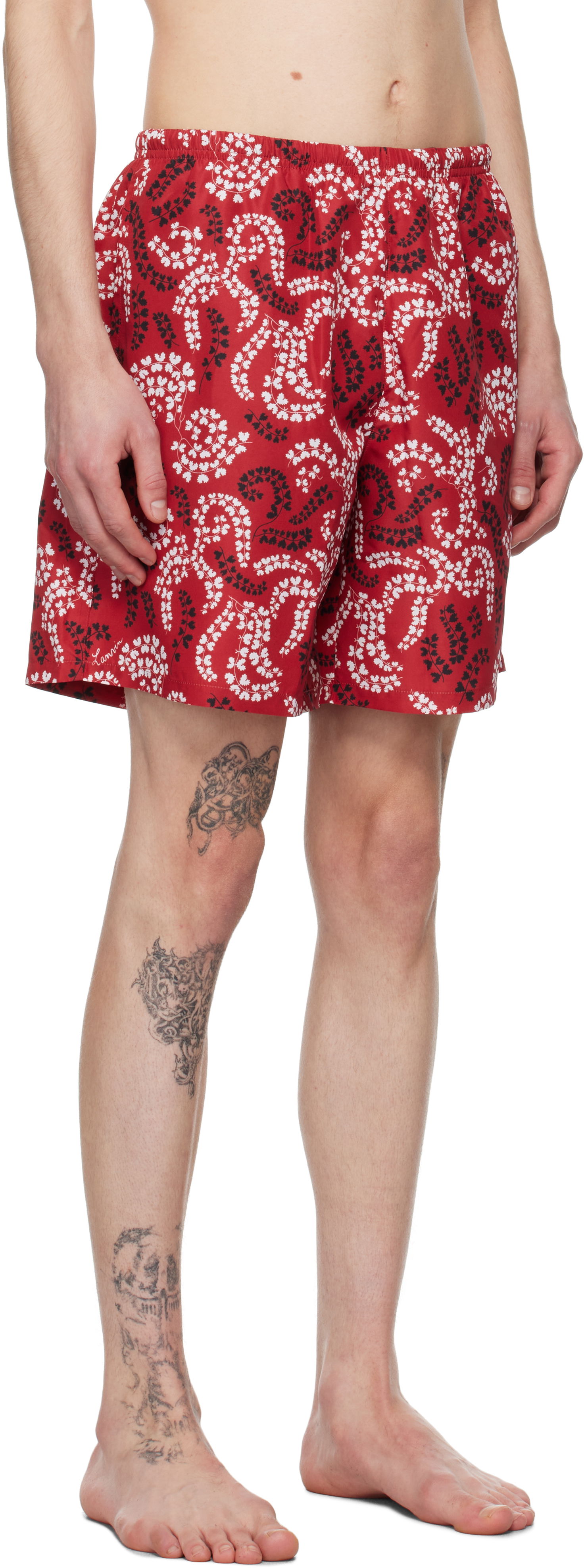 Boksarice LANVIN Lanvin Printed Swim Shorts Rdeča | RM-SW0003-S003-P25, 1