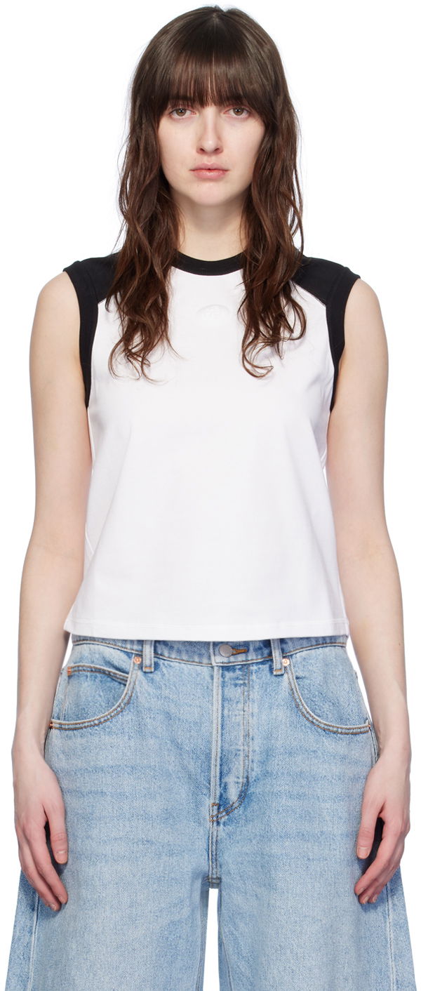 Majica brez rokavov Alexander Wang Alexander Wang.t Raglan Sleeveless T-Shirt Bela | 4CC2241467