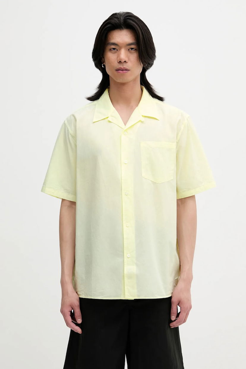 Srajce NORSE PROJECTS Norse Projects Carsten Cotton Tencel Shirt, Regular Fit Rumena | N40.0579.3043