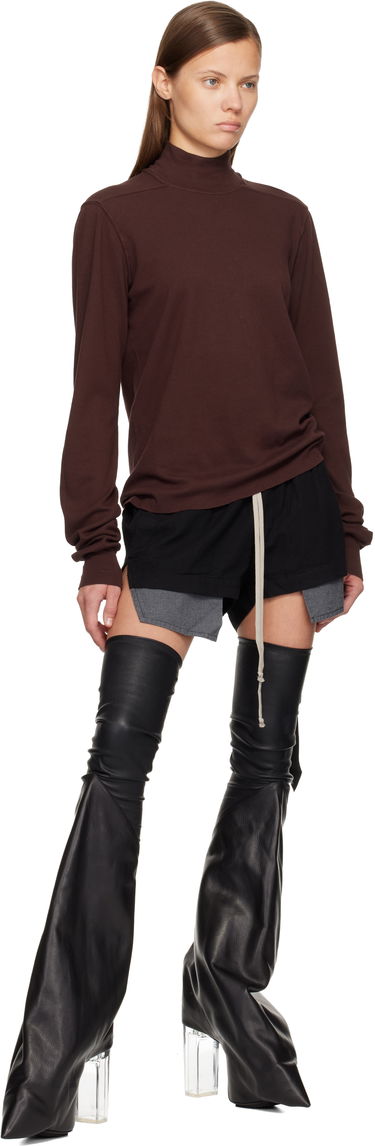 Pleteni pulover Rick Owens Concordians Headon Dbl Turtleneck Rjava | DS02E7223 JDB, 3